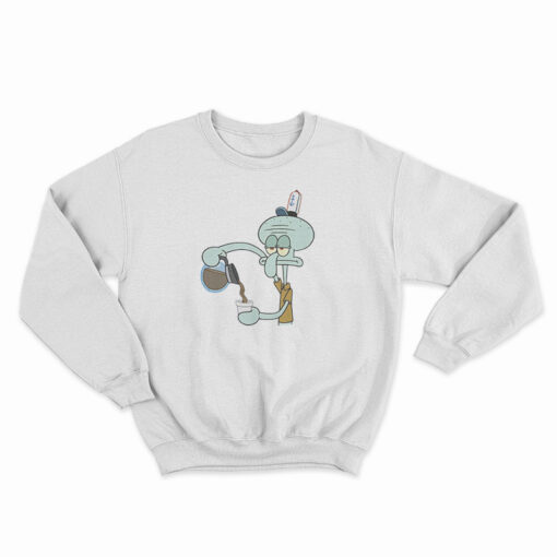 Squidward Pouring Coffee Sweatshirt