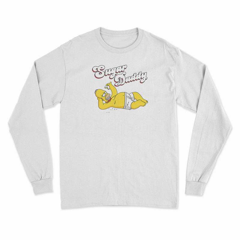 Sugar Daddy Homer The Simpsons Long Sleeve T-Shirt