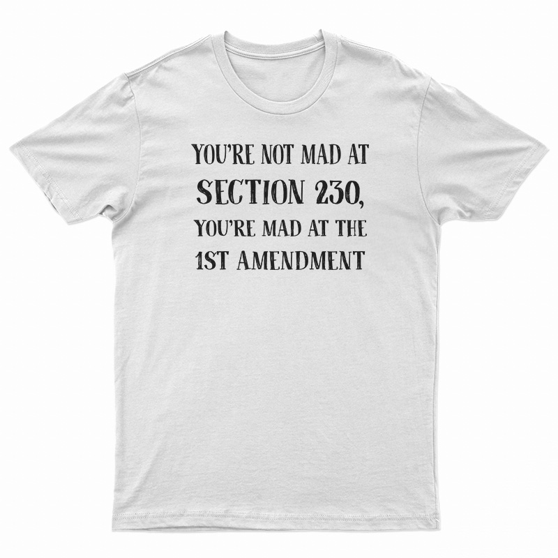 You're Not Mad At Section 230 You're Mad At The 1st Amendment T-Shirt