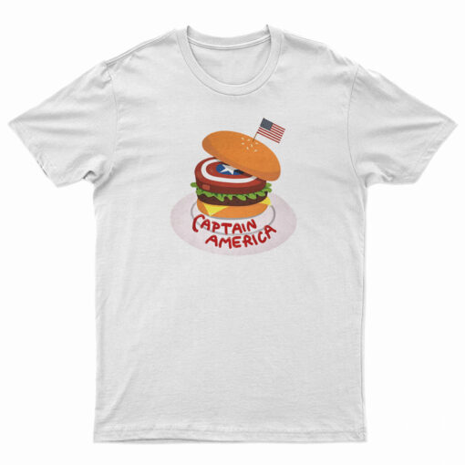 Captain America Burger T-Shirt