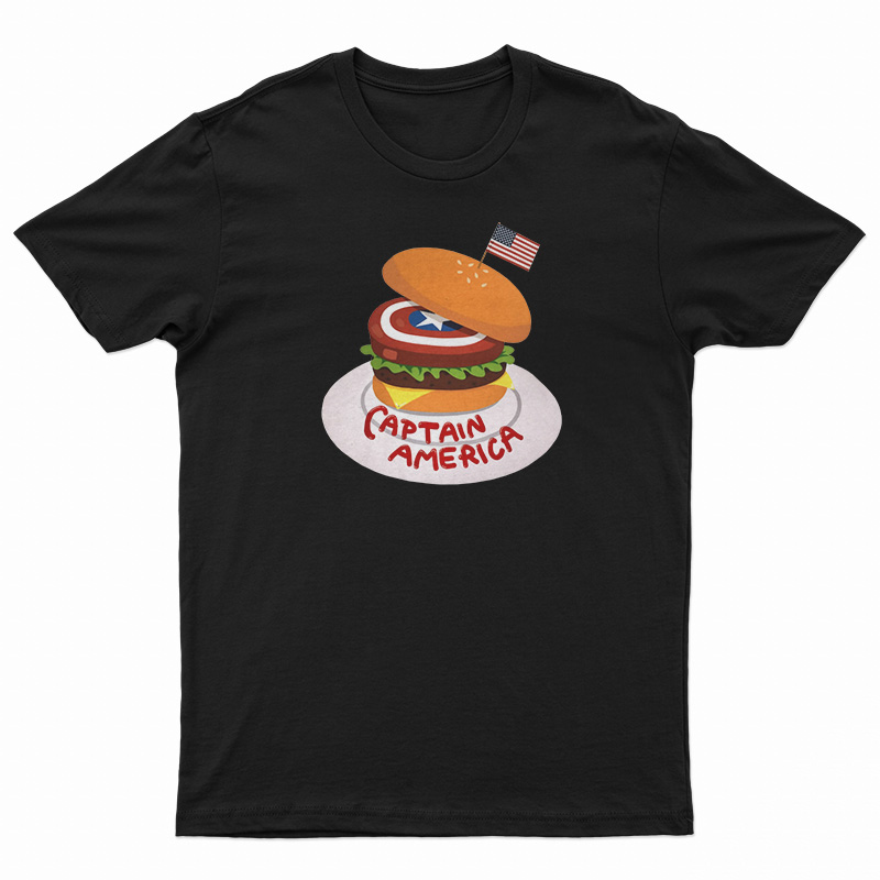 Captain America Burger T-Shirt