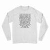 It's Not That I Don't Like You Quotes Long Sleeve T-Shirt