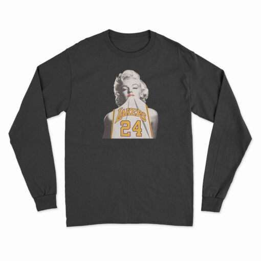 Marilyn Monroe Lakers 24 Kobe Bryant Long Sleeve T-Shirt