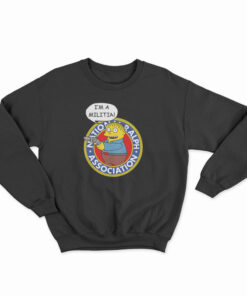 The Simpsons Ralph Wiggum I'm A Militia Sweatshirt