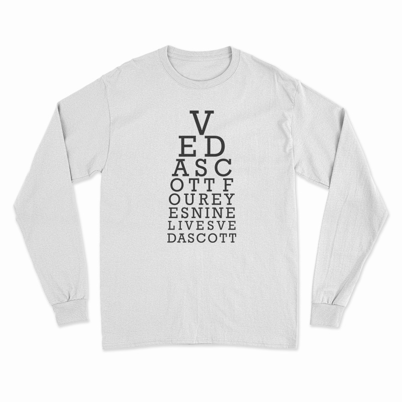 Eye Chart Veda Scott Long Sleeve T-Shirt