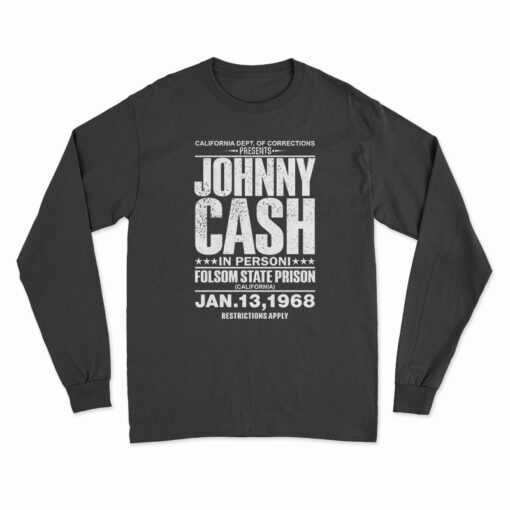 Johnny Cash Concert Long Sleeve T-Shirt