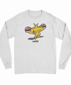 Pika Huge Buff Pikachu Pokemon Long Sleeve T-Shirt