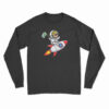 Spaceship To The Moon AMC Stock Investor Long Sleeve T-Shirt