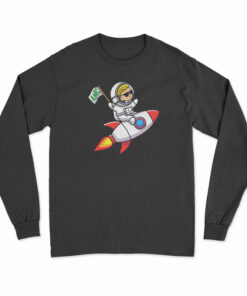 Spaceship To The Moon AMC Stock Investor Long Sleeve T-Shirt