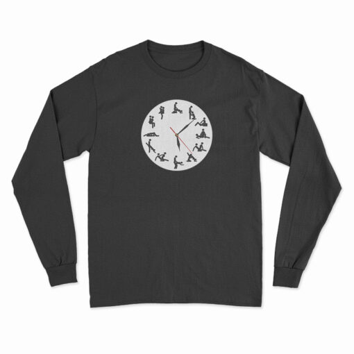 24 Hours Sexual Positions Wall Clock Long Sleeve T-Shirt
