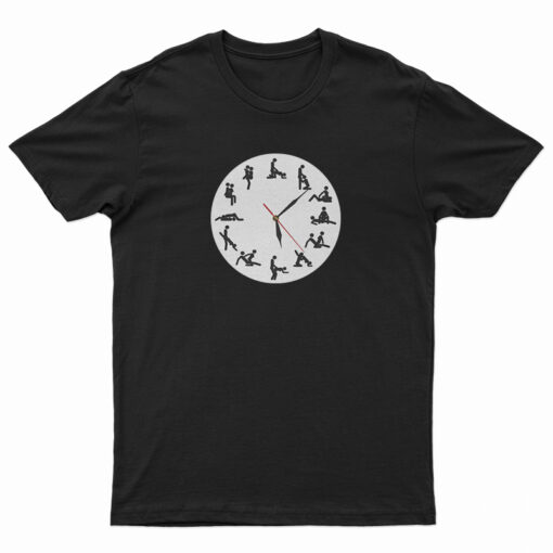 24 Hours Sexual Positions Wall Clock T-Shirt