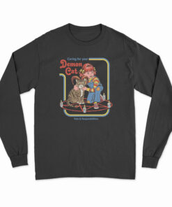Caring For Your Demon Cat Long Sleeve T-Shirt
