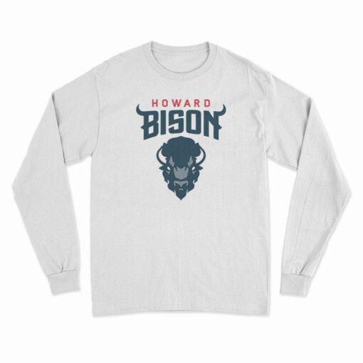 Howard Bison Logo Youth Long Sleeve T-Shirt