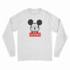 Mickey Mouse Disobey Fuck Off Middle Finger Long Sleeve T-Shirt