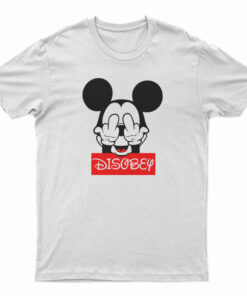 Mickey Mouse Disobey Fuck Off Middle Finger T-Shirt