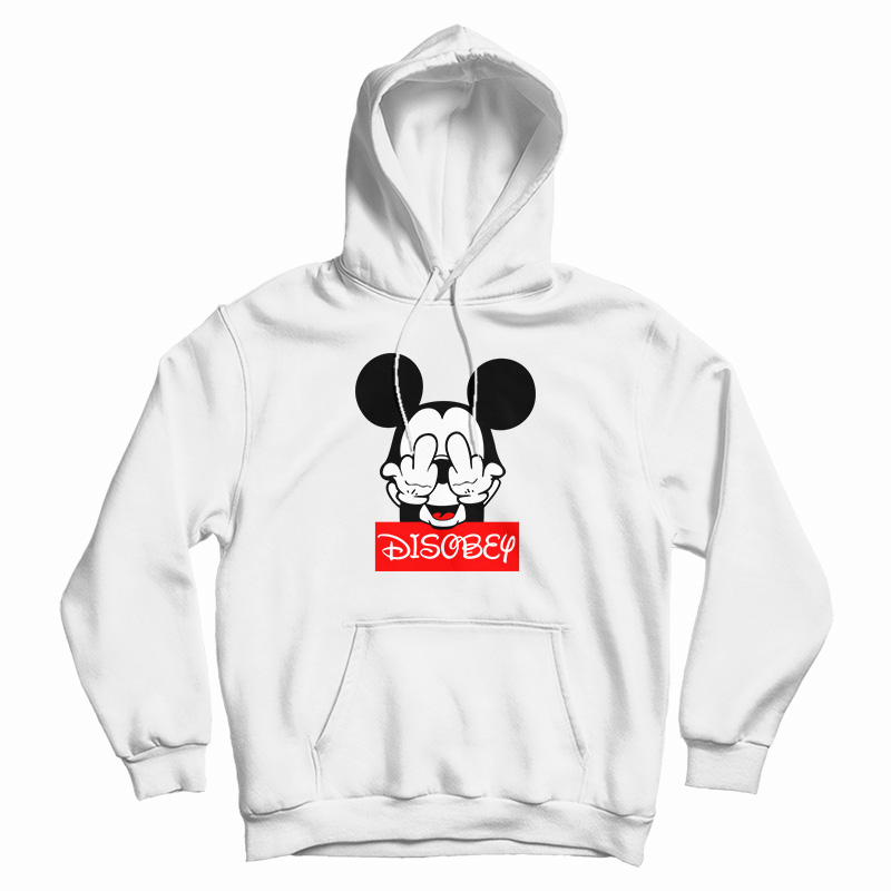Mickey Mouse Disobey Fuck Off Middle Finger Hoodie