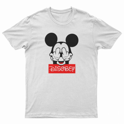 Mickey Mouse Disobey Fuck Off Middle Finger T-Shirt