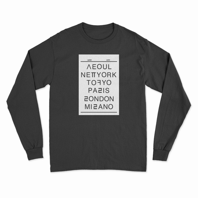 Seoul New York Tokyo Paris London Milano Long Sleeve T-Shirt