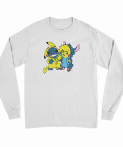 Stitch And Pikachu Long Sleeve T-Shirt