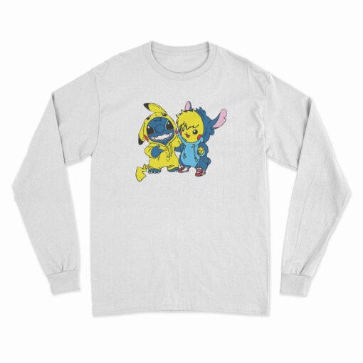 Stitch And Pikachu Long Sleeve T-Shirt