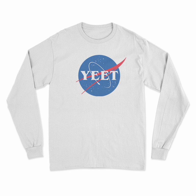 Yeet Nasa Logo Parody Long Sleeve T-Shirt