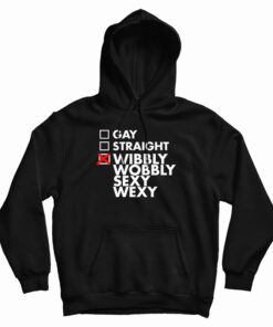 Gay Straight Wibbly Wobbly Sexy Wexy Hoodie