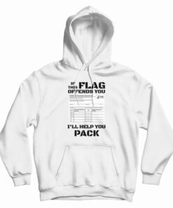 If This Flag Offends You I'll Help You Pack Covid Vaccination Card Hoodie