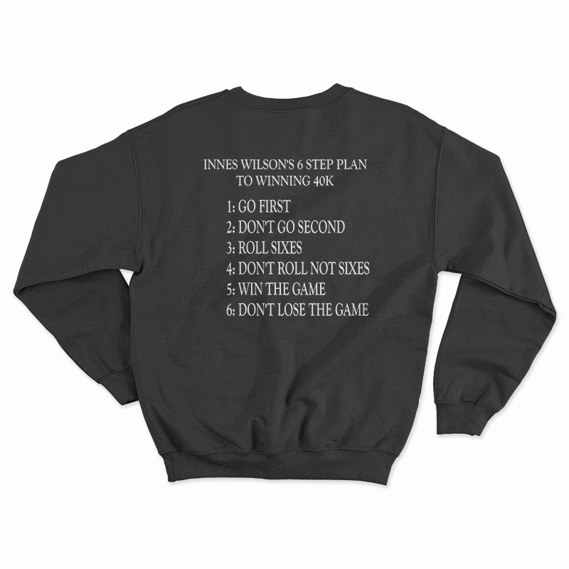 Innes Wilson's 6 Step Plan To Winning 40K Sweatshirt