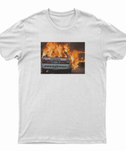 Toronto Police Car In Fire T-Shirt