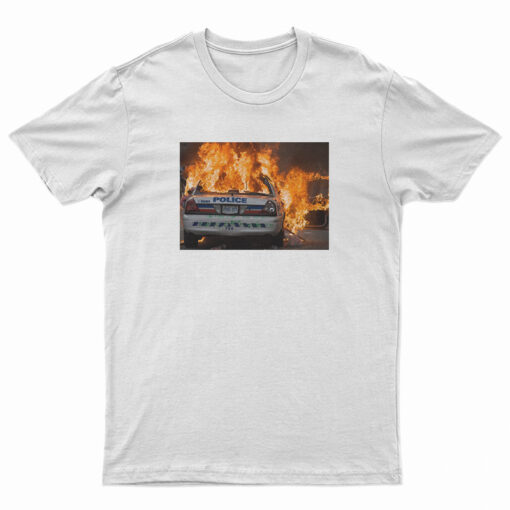 Toronto Police Car In Fire T-Shirt