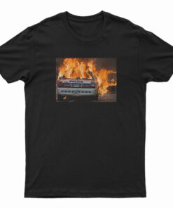 Toronto Police Car In Fire T-Shirt