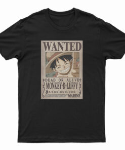 Wanted Monkey D Luffy Dead Or Alive 1.500.000 T-Shirt
