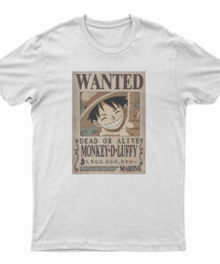 Wanted Monkey D Luffy Dead Or Alive 1.500.000 T-Shirt