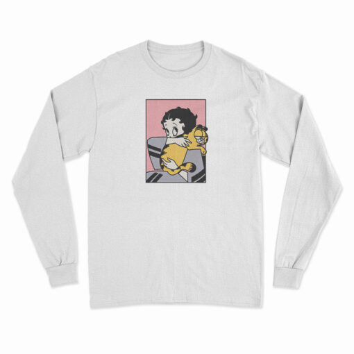 Betty Boop Garfield Long Sleeve T-Shirt