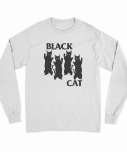 Black Cat Flag Parody Black Flag Long Sleeve T-Shirt