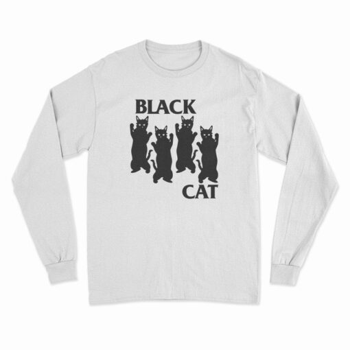 Black Cat Flag Parody Black Flag Long Sleeve T-Shirt