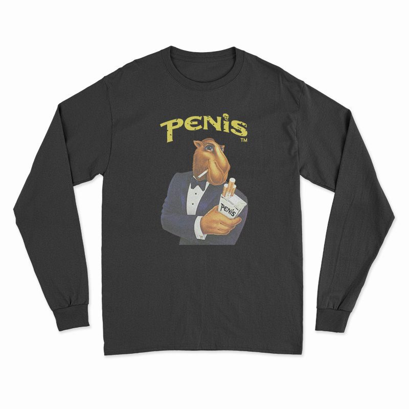 Joe Camel Cigarette Penis Meme Long Sleeve T-Shirt
