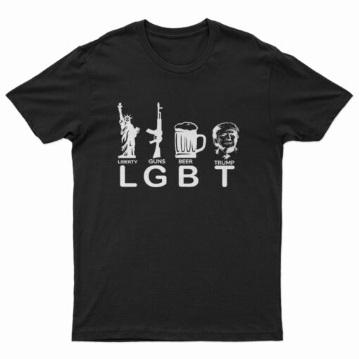 LGBT Liberty Guns Beer Pro Donald Trump T-Shirt