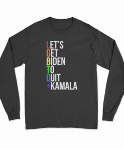 LGBTQ Let's Get Biden To Quit Kamala Long Sleeve T-Shirt