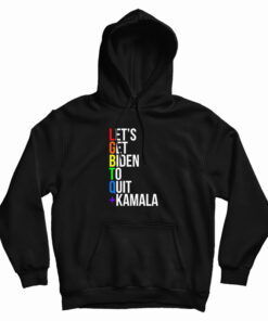 LGBTQ Let's Get Biden To Quit Kamala Hoodie