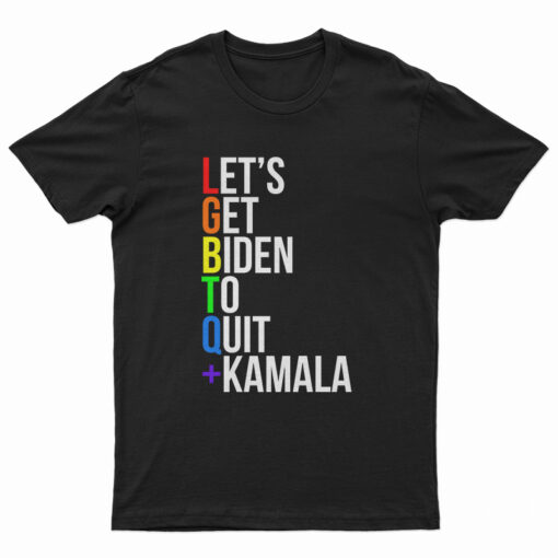 LGBTQ Let's Get Biden To Quit Kamala T-Shirt