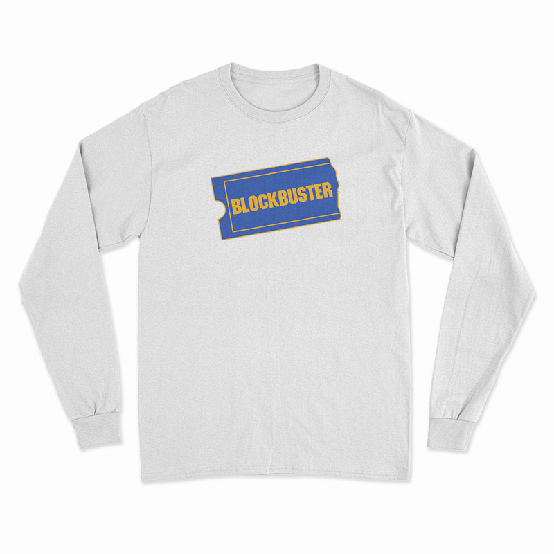 Vintage Blockbuster Logo Long Sleeve T-Shirt