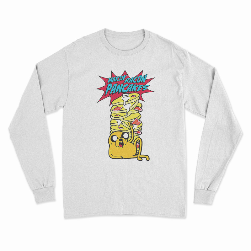 Adventure Time Makin' Bacon Pancakes Long Sleeve T-Shirt