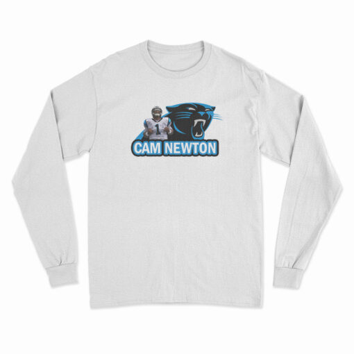 Cam Newton Carolina Panthers Logo Long Sleeve T-Shirt