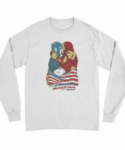 Captain America And Iron Man Kissing Meme Long Sleeve T-Shirt