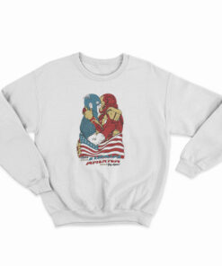 Captain America And Iron Man Kissing Meme Sweatshirt