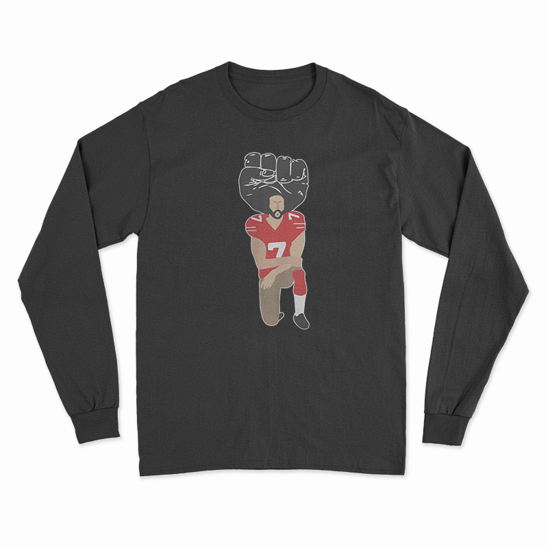 Colin Kaepernick Kneeling Long Sleeve T-Shirt