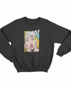 OMG Comic Speech Bubble Vector Printed Sweatshirt