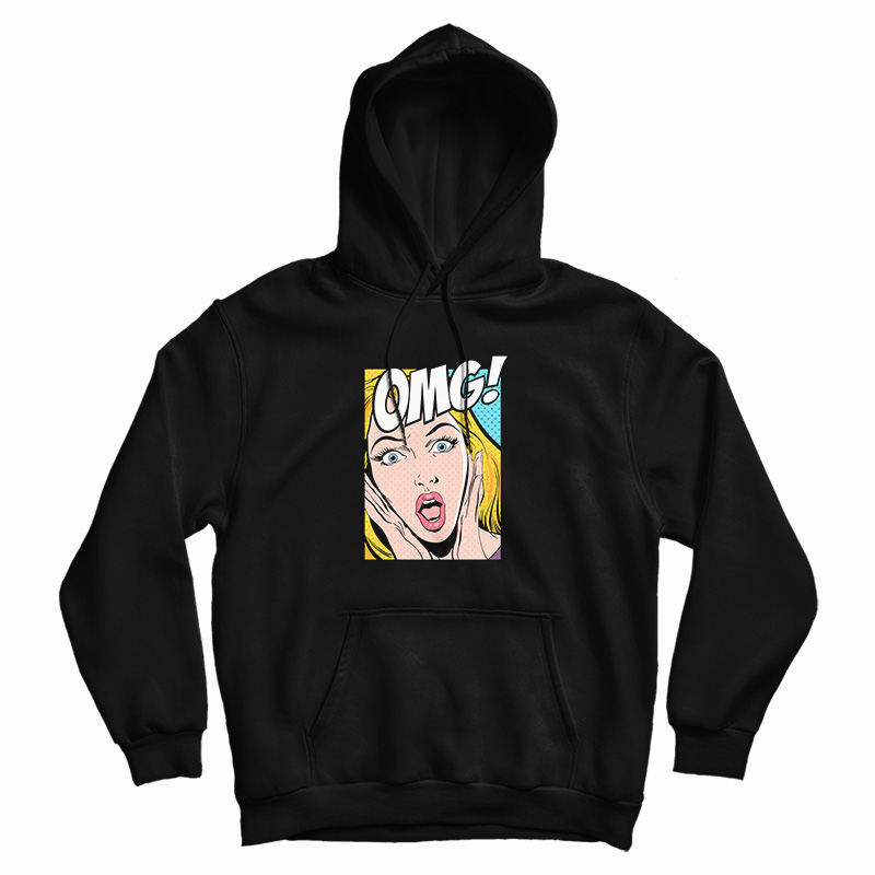 OMG Comic Speech Bubble Vector Printed Hoodie