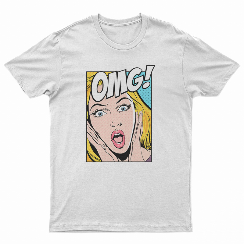 OMG Comic Speech Bubble Vector Printed T-Shirt